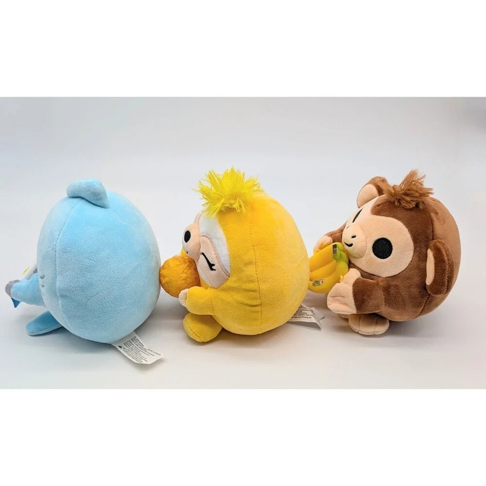 Lot Of 3 Zuru Snackles Plush Series 2 Shark Sloth Monkey 5